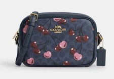 Coach Jamie Camera Bag Crossbody In Signature Canvas W/ Cherry Print ~NWT~ CZ777