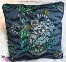Cushion Cover Unbranded Emma Shipley Lemur  Maximalist Cotton  Silk Piping