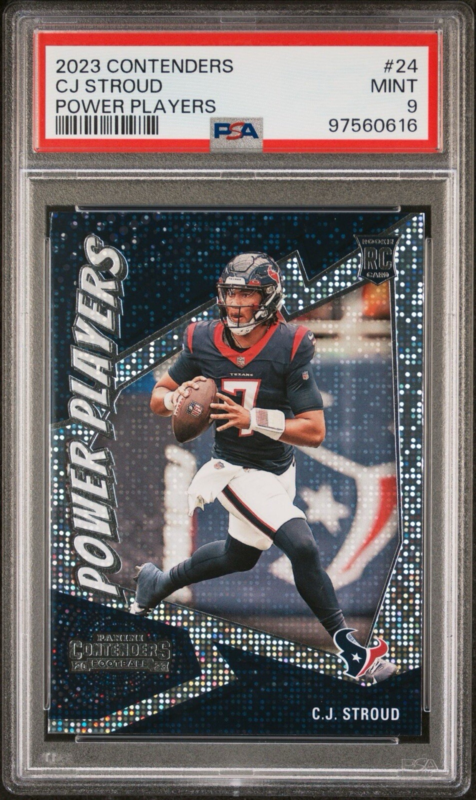 2023-24 C.J. STROUD PANINI CONTENDERS POWER PLAYERS RC PSA 9 MINT #24 TEXANS