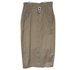 Gap vintage 90s button down khaki long skirt Maxi Y2K NWT Women's sz 12