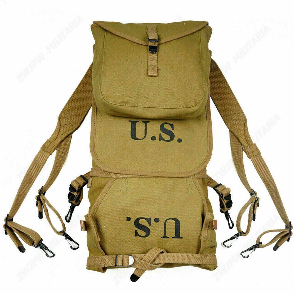 WW2 US ARMY M1928 HAVERSACK MILITARY KNAPSACK FIELD GEAR CANVAS