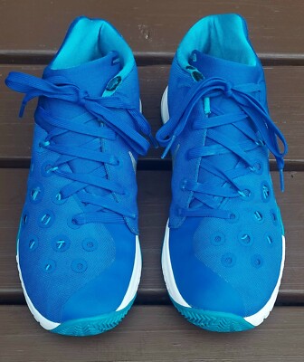Nike Zoom Mid-Top Shoes Hyperquickness 3 Men's Blue & White Size 8 749883-404