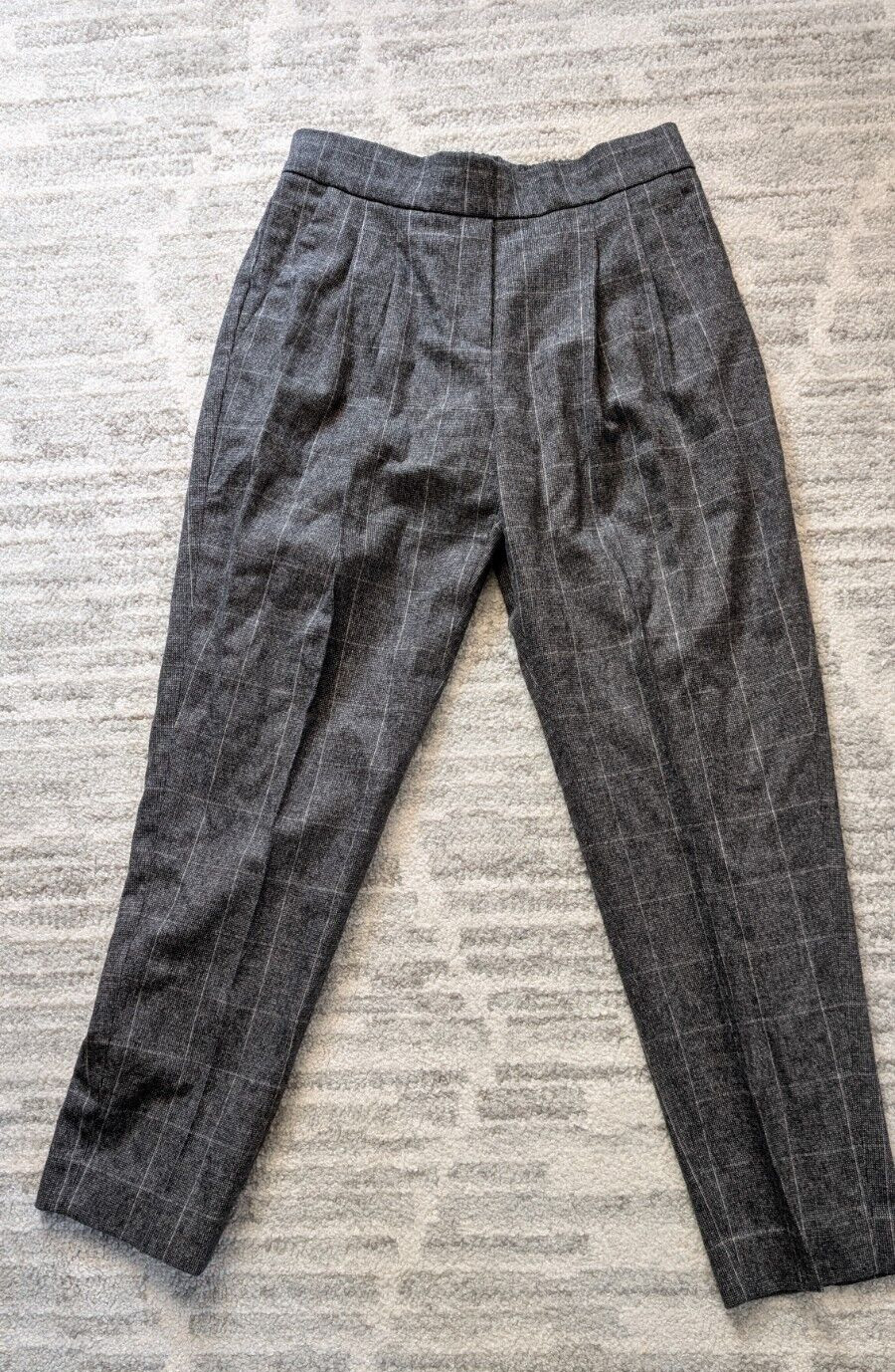 Aritzia Babaton 0 Cohen Pants Wool Cashmere Gray Glen Check can also fit 2
