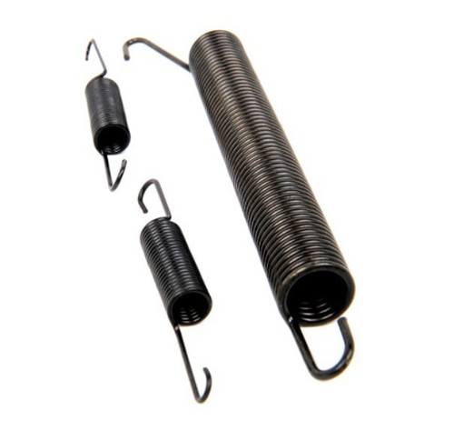 Ressorts Siège Moto 3" - Paire Ressorts Barrel Noir, Pour Chopper Bobber Universel