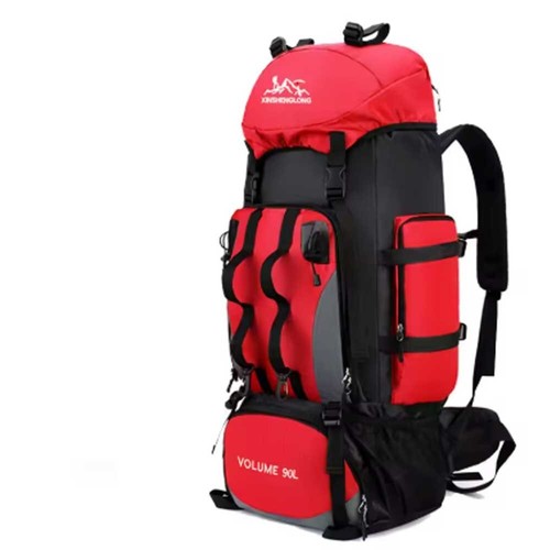 90L Wasserdicht Wander Camping Rucksack Trekking Tasche Rucksack Große Kapazität - Bild 21 von 27
