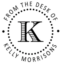 From The Desk Of - Name - Monogram Custom Round Shiny EZ-Seal Embosser 