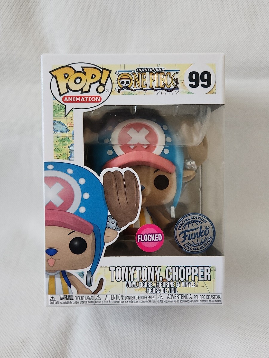 Funko Pop! Anime One Piece Tony Tony Chopper Flocked #99 Imperfect In  Protector