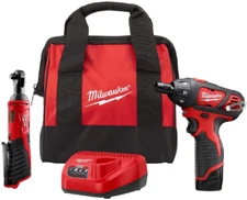 M12 12-Volt Lithium-Ion Cordless 3/8 In. Ratchet and Screwdriver Combo Kit (2-To
