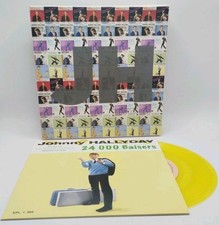 Johnny Hallyday Coffret 10 Disques Couleur 45 Rpm 7" Vinyles État Ex Culture Fac