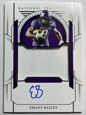 2024 Panini National Treasures Collegiate Emani Bailey 17/99 Auto Jersey Chiefs