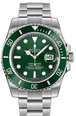Rolex Submariner Date Green Dial/Bezel 40mm Auto Steel Bracelet Box+Manual