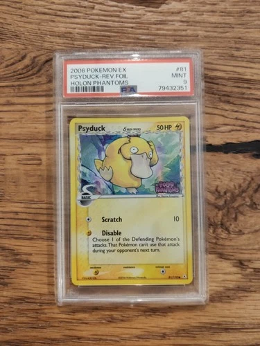 PSA 9 Psyduck (Delta Species) 81/110 Holon Phantoms Stamped Reverse Holo Pokemon