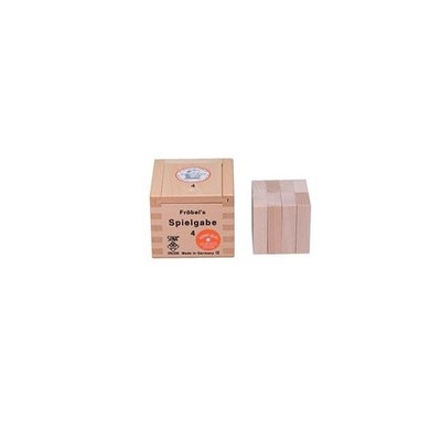 Holzspielzeug Gabe 4 Fröbelspiel 8 Quader (50 x25x12,5 mm) LxBxH 72x72x66mm NEU
