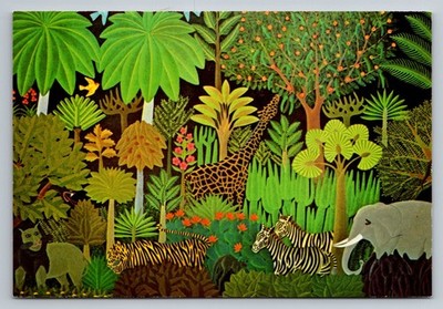Vintage Dexter Press Jungle Art Postcard by Salnave Philippe-Auguste