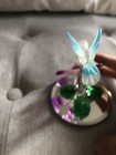 Hummingbird purple Flower And Mirror Bottom Glass figurine — photo 3