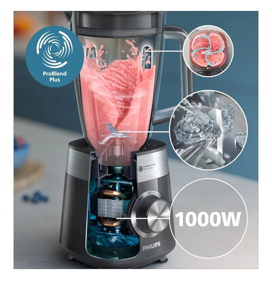 Philips 5000 Series Blender - 1000 W. 2L Smoothie Maker Entsafter Smoothie Maker - Bild 2 von 4