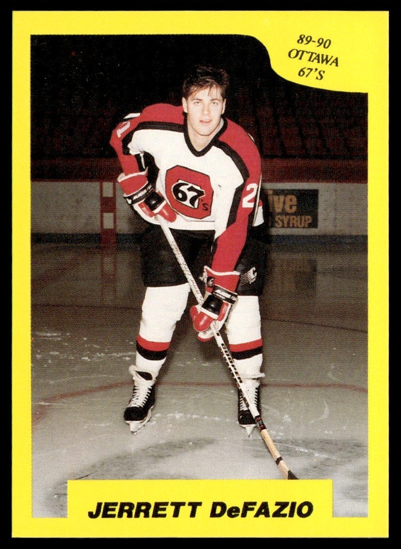 1989-90 7th Inning Sketch OHL Hockey Jerrett DeFazio Ottawa 67's #57 NM
