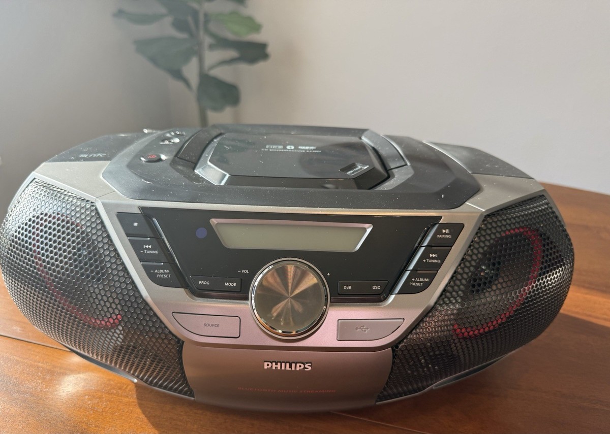 Philips AZ700T Bluetooth CD Player USB FM Radio Boombox Portable