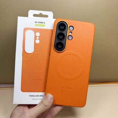 OEM Kindsuit Leather Cover For Samsung Galaxy S26 Ultra Magmetic Armor Back Case