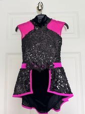 Weissman MC Children s Black Pink Sequin Tap Jazz Costume