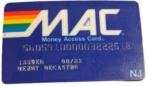 Vintage VERY RARE 1982 MAC Money Access Card ATM 80’s Blue National Bank NJ VTG