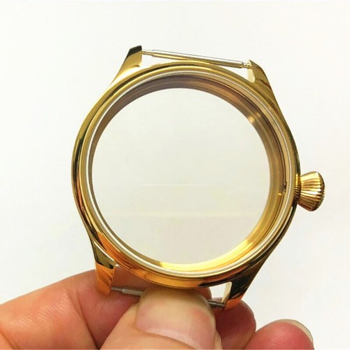 316L 18K Stainless Steel Gold Watch Case Kit For ETA 6497/6498 ST36 Movement - Picture 8 of 10