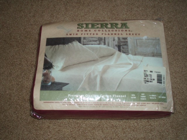 Mervyn's Sierra Home Collection Flannel Twin Fitted Sheet 100% Cotton USA