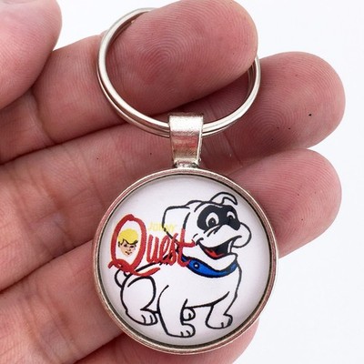 Jonny Quest Bandit Key Ring Necklace Cufflinks Tie Clip Earrings Cartoon Jewelry