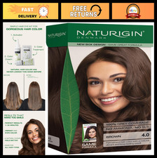 Permanent Brown Hair Dye - 100 Gray Coverage, Ammonia-Free, Vegan, Plant-Based