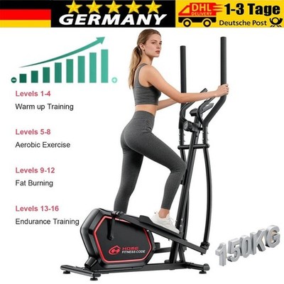 Ellipsentrainer 16-Stufiger Magnetwiderstand Crosstrainer Heimtrainer Stepper DE