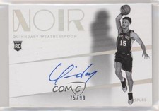 2019-20 Panini Noir Shadow Signatures 75/99 Quinndary Weatherspoon Auto 00ee