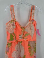 Pre-Owned Farm Rio Orange Size Small Long Sleeveless Dress