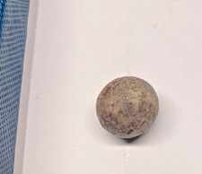 Antique 1" Clay Marble Civil War Era Mint Stunner Black Specks