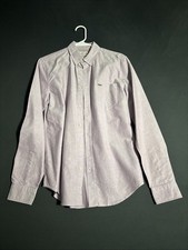Men s Lacoste Regular Fit Small Long Sleeve Button Shirt Purple