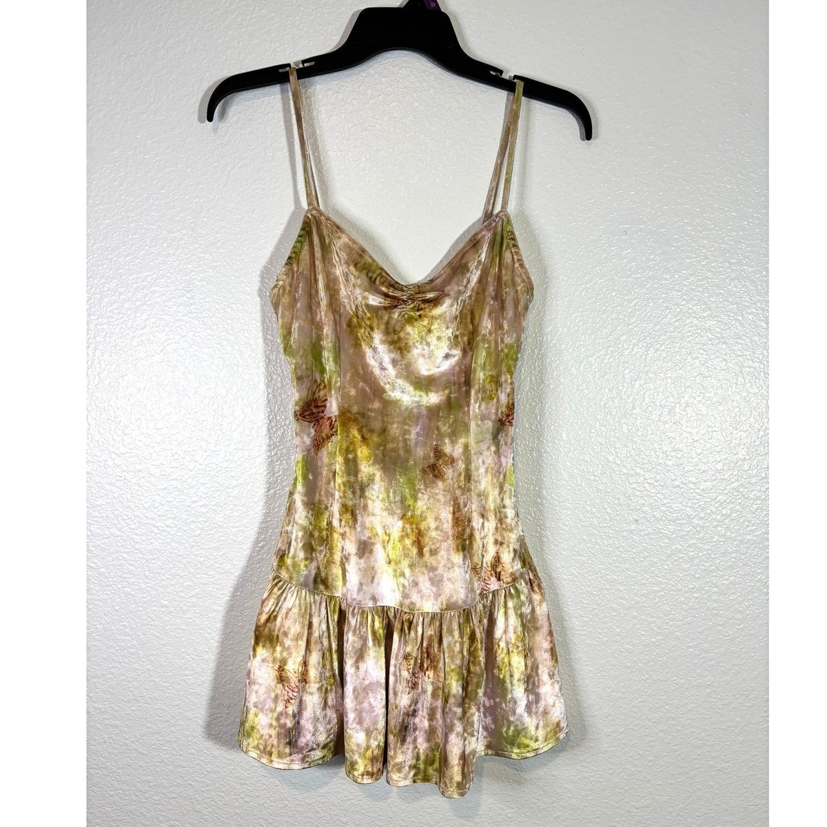Current Mood Dolls Kill Size Small Velvet Butterfly Fairy Whimsical Mini  Dress