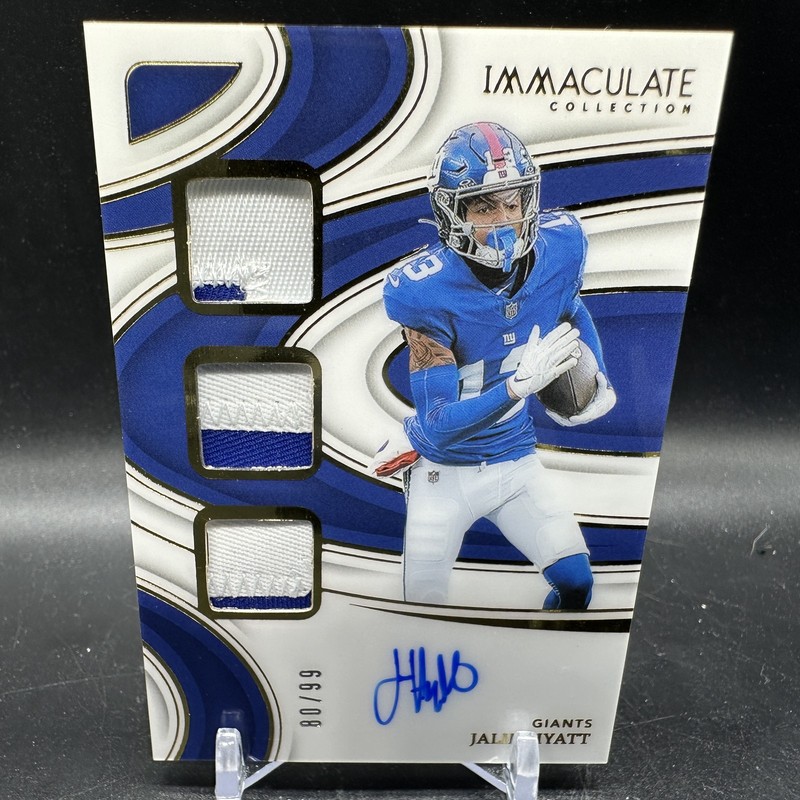 Jalin Hyatt Auto Triple Patch /99 2024 Panini Immaculate Collection Giants