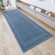 AMOAMI Waffle Bath-Mat, Absorbent Bath Mats for Bathroom Non Slip, Machine Washa