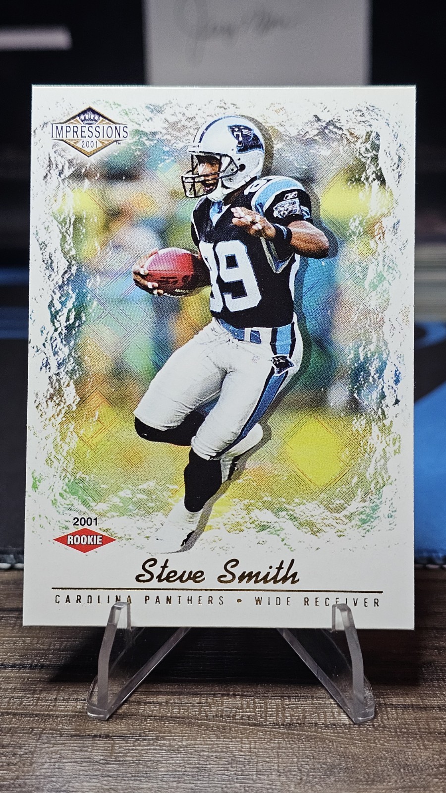 2001 Pacific Impressions Rookie Steve Smith #158 Blue Back RC Carolina Panthers 