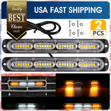 2pcs Amberwhite 24led Car Truck Warning Hazard Flashing Beacon Strobe Light Bar 2pcs Amberwhite 24led Car Truck Warning Hazard Flashing Beacon Strobe Light Bar