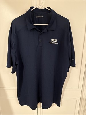 NikeGolf Duke University Men's Golf Polo Shirt Navy, Short Sleeve, Size 2XL