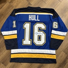 Authenticated Signed Brett Hull St Louis Blues NHL Hockey Jersey XL