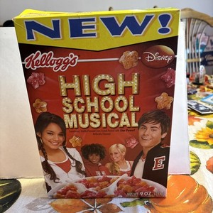 2008 Kellogg s Disney High School Musical Cereal Box Troy, Gabriella, Sharpay,