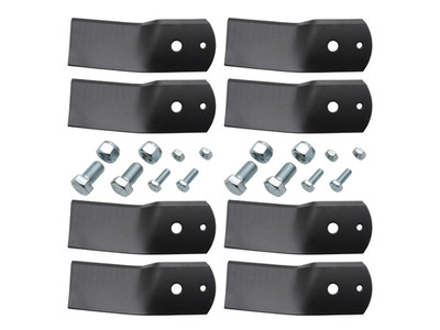 8x Messer inkl. 16 Schrauben für Stiga Ready Park Villa 85105 Combi 1134-6238-01
