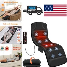 Full Body Massage Mat with Heat and Vibration for Relaxation 59 Inch Black