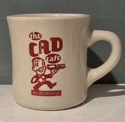 Vintage Genuine Autodesk Commemorate Coffee Mug Autocad Drafting Restaurantware