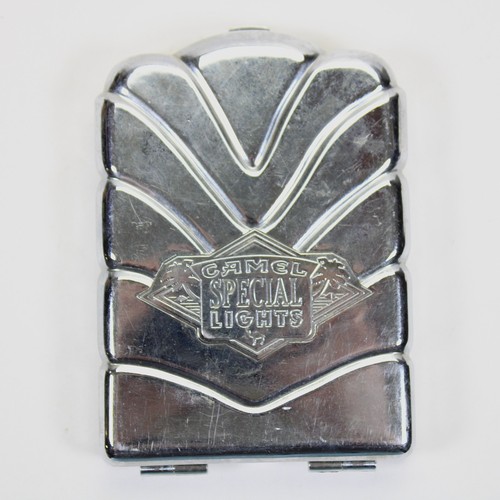 Vintage Camel Cigarette Case Chrome Tobacco Joe Camel Special Lights 1990s