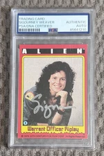 1979 Topps Alien #9 Warrant Officer Ripley Signed Sigourney Weaver PSA DNA Auto