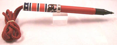 Sheaffer Vintage No-Nonsense Ball Pen--RED--Corded-Bicentennial