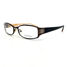Lilly Pulitzer Eyeglasses Br Cassidie Brown Rectangular Frames 52[]17 130 mm