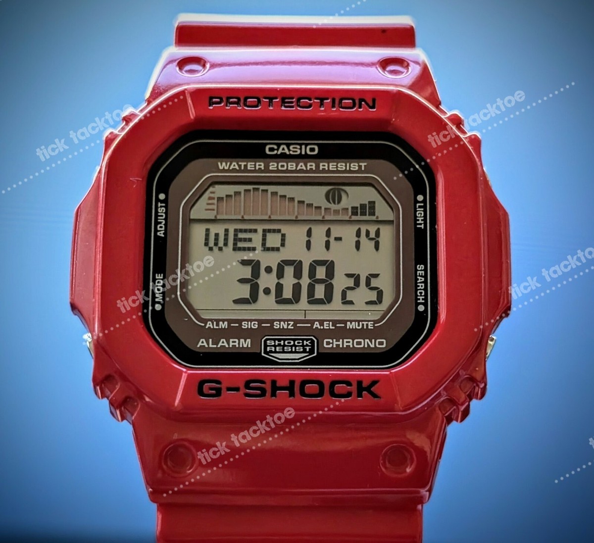 Rare Casio G-Shock Surfer Red G-Lide GLX5600-4 Digital Wrist Watch